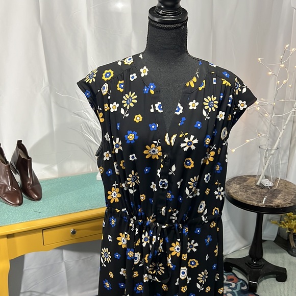 Anne Klein plus, long draw string sleeveless dress, 1X - Picture 2 of 5